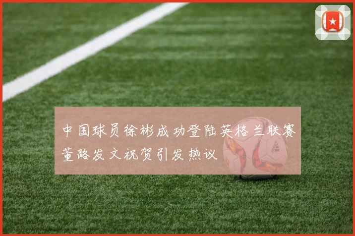中国球员徐彬成功登陆英格兰联赛董路发文祝贺引发热议